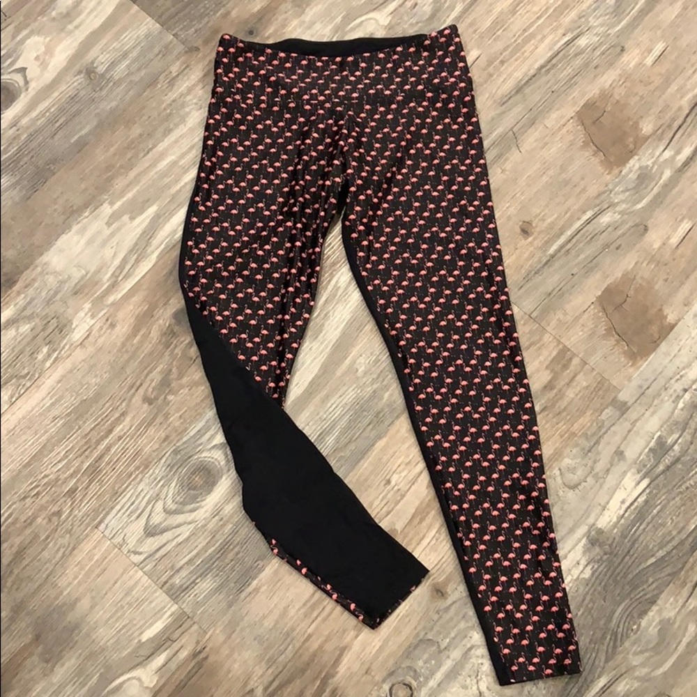 Onzie Flamingo Print Mid-rise Leggings, size M/L